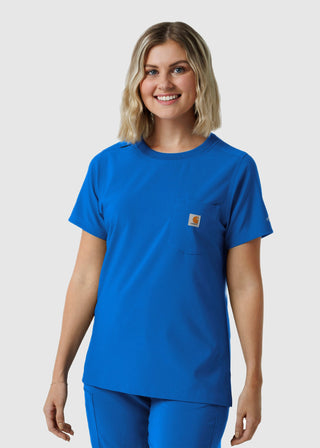 Wink Scrubs Carhartt Force Cross-Flex Women's Crew Neck Scrub Top