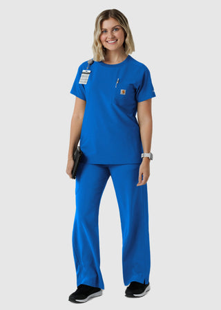 Wink Scrubs Carhartt Force Cross-Flex Women's Crew Neck Scrub Top