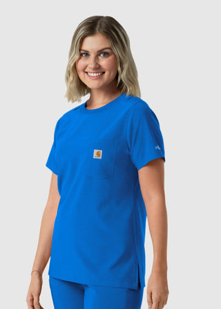 Wink Scrubs Carhartt Force Cross-Flex Women's Crew Neck Scrub Top