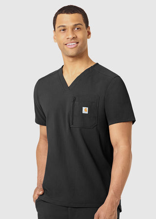Carhartt Men's Tuck In Zipper Pocket Scrub Top