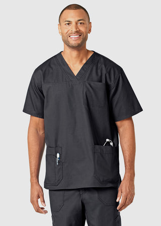 Carhartt Men's Solid V-Neck Three Pocket Scrub Top