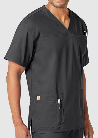 Carhartt Men's Solid V-Neck Three Pocket Scrub Top