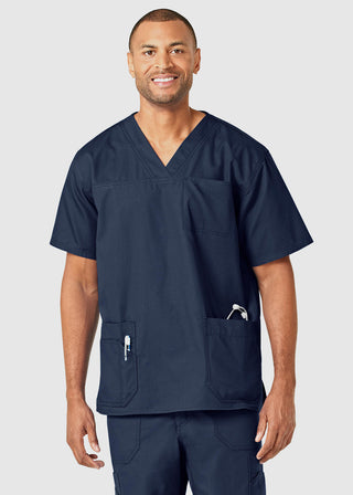 Carhartt Men's Solid V-Neck Three Pocket Scrub Top