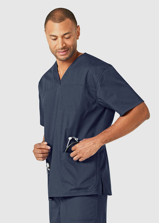 Carhartt Men's Solid V-Neck Three Pocket Scrub Top