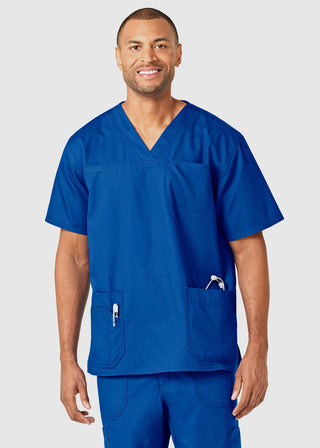 Carhartt Men's Solid V-Neck Three Pocket Scrub Top