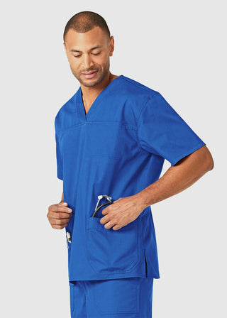 Carhartt Men's Solid V-Neck Three Pocket Scrub Top