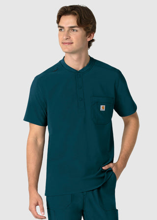 Carhartt Force Cross-Flex Men's Henley Scrub Top