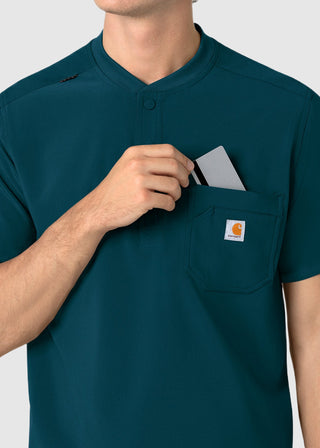 Carhartt Force Cross-Flex Men's Henley Scrub Top
