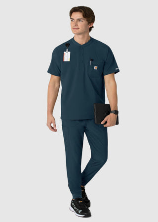 Carhartt Force Cross-Flex Men's Henley Scrub Top