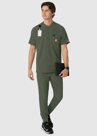 Carhartt Force Cross-Flex Men's Henley Scrub Top