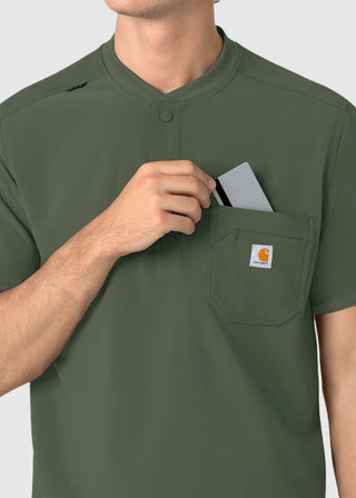 Carhartt Force Cross-Flex Men's Henley Scrub Top