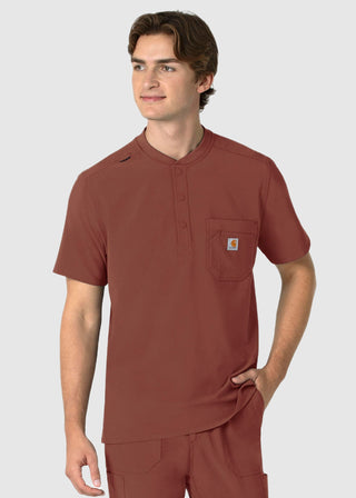 Carhartt Force Cross-Flex Men's Henley Scrub Top