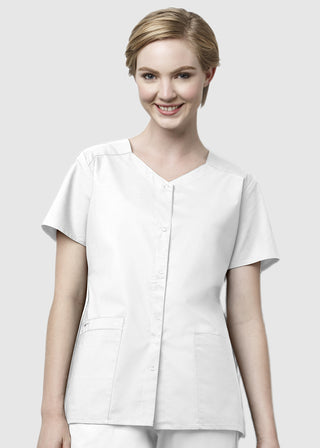 Wink Scrubs WonderWORK Women's Short Sleeve Snap Jacket