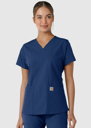 Carhartt Women's V-Neck Knit Panel Scrub Top
