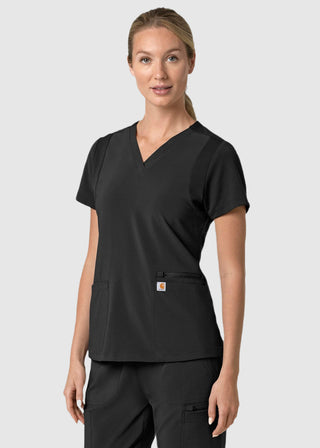 Carhartt Force Cross-Flex Women's Flex Panel V-Neck Scrub Top