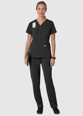 Carhartt Force Cross-Flex Women's Flex Panel V-Neck Scrub Top