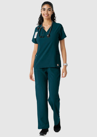 Carhartt Women's Knit Panel Scrub Top