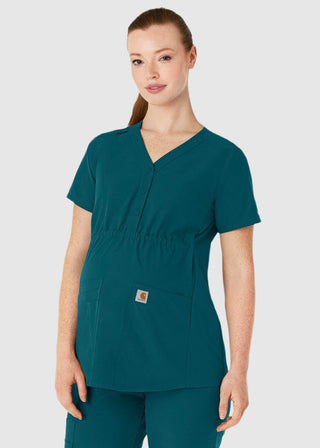 Carhartt Force Essentials Women's Henley Maternity Scrub Top