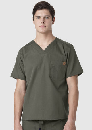Carhartt Men's Solid Ripstop Utility Nurses Scrub Top