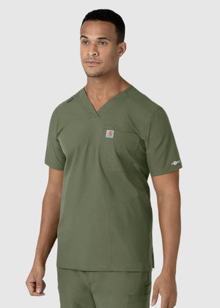 Carhartt Men's V-Neck Shirttail Scrub Top