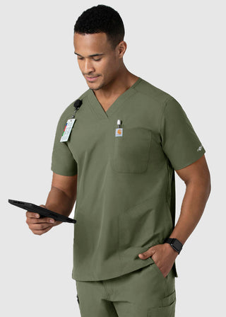 Carhartt Men's V-Neck Shirttail Scrub Top