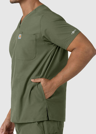 Carhartt Men's V-Neck Shirttail Scrub Top