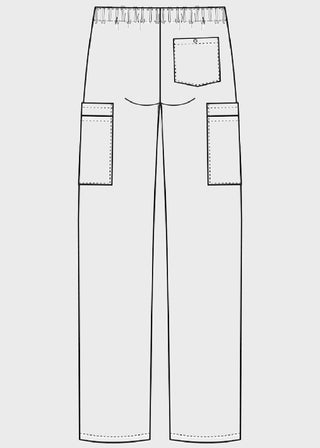 Cherokee Workwear Men's Drawstring Cargo Tall Scrub Pant