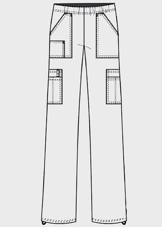 Cherokee WorkWear Women's Straight Leg Petite Scrub Pants