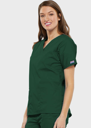 Free Embroidery Women's Two Patch Pockets Nurse Scrub Top