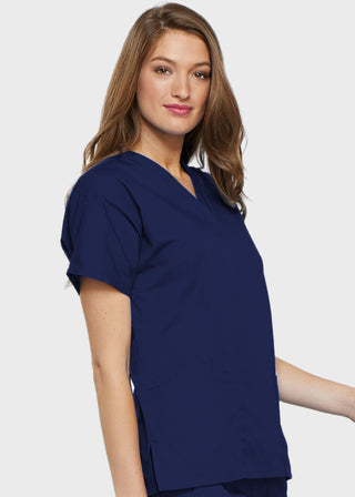 Free Embroidery Women's Two Patch Pockets Nurse Scrub Top