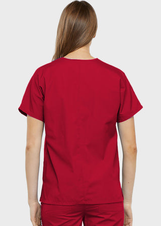 Free Embroidery Women's Two Patch Pockets Nurse Scrub Top