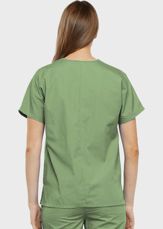 Free Embroidery Women's Two Patch Pockets Nurse Scrub Top