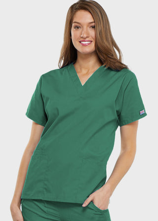 Cherokee Workwear Women's Two Patch Pockets Nurse Scrub Top