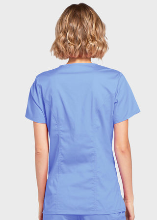 Cherokee Workwear Womens Mock Wrap Scrub Top