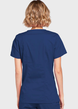 Cherokee Workwear Womens Mock Wrap Scrub Top