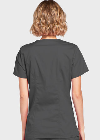 Cherokee Workwear Womens Mock Wrap Scrub Top