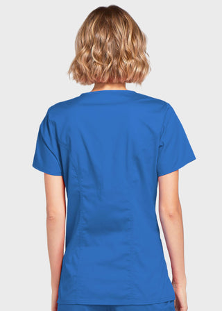 Cherokee Workwear Womens Mock Wrap Scrub Top