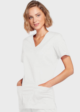 Cherokee Workwear Womens Mock Wrap Scrub Top