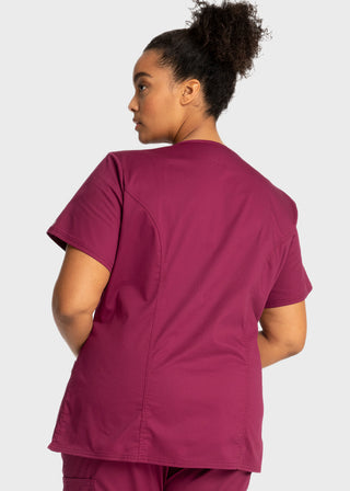 Cherokee Workwear Womens Mock Wrap Scrub Top