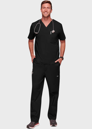 Cherokee WorkWear Men's Double Chest Pocket V-Neck Scrub Top