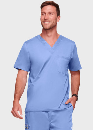 Cherokee WorkWear Men's Double Chest Pocket V-Neck Scrub Top