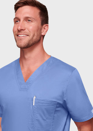 Cherokee WorkWear Men's Double Chest Pocket V-Neck Scrub Top