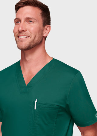 Cherokee WorkWear Men's Double Chest Pocket V-Neck Scrub Top