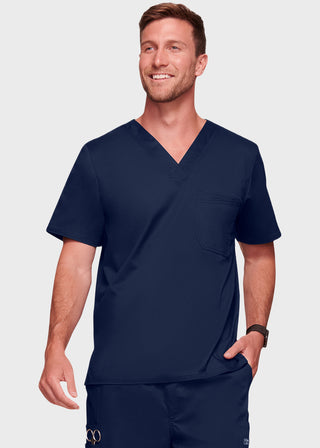 Cherokee WorkWear Men's Double Chest Pocket V-Neck Scrub Top