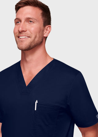 Cherokee WorkWear Men's Double Chest Pocket V-Neck Scrub Top