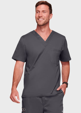 Cherokee WorkWear Men's Double Chest Pocket V-Neck Scrub Top