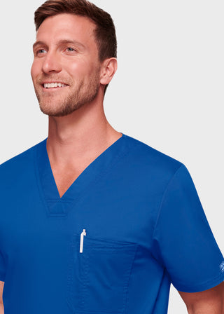 Cherokee WorkWear Men's Double Chest Pocket V-Neck Scrub Top