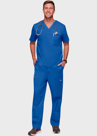 Cherokee WorkWear Men's Double Chest Pocket V-Neck Scrub Top