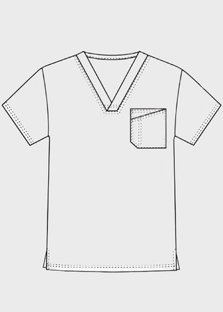 Cherokee WorkWear Men's Double Chest Pocket V-Neck Scrub Top