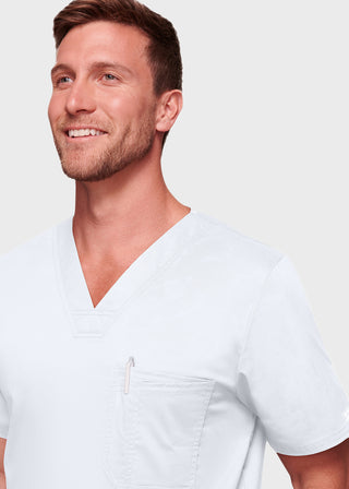 Cherokee WorkWear Men's Double Chest Pocket V-Neck Scrub Top